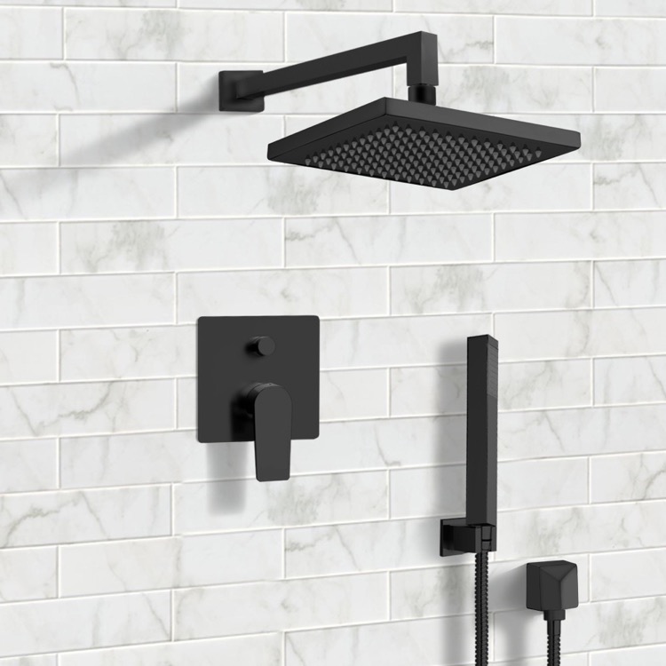 Shower Faucet, Remer SFH32, Matte Black Shower System with 8
